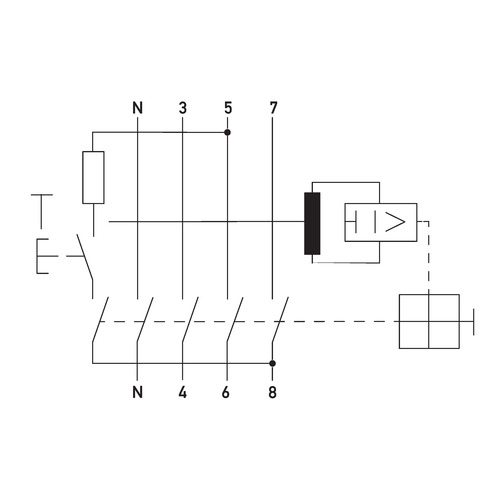 DOEPKE 09134901 Fehlerstromschutzschalter 4p 40A 0.03A Typ A N links