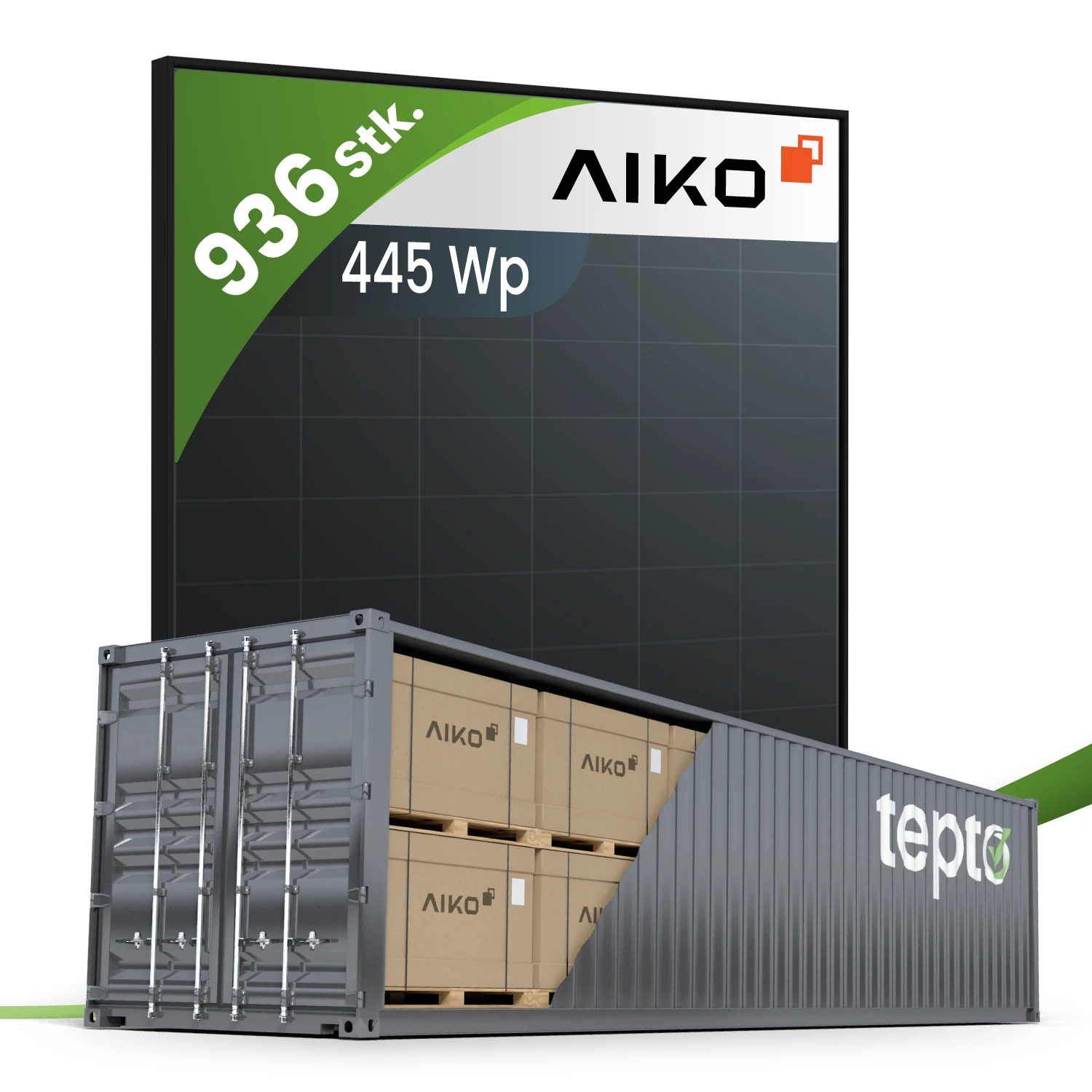 Aiko A445-MAH54Mb/445Wp Neostar 1S ABC N-Type Fullblack (Container)