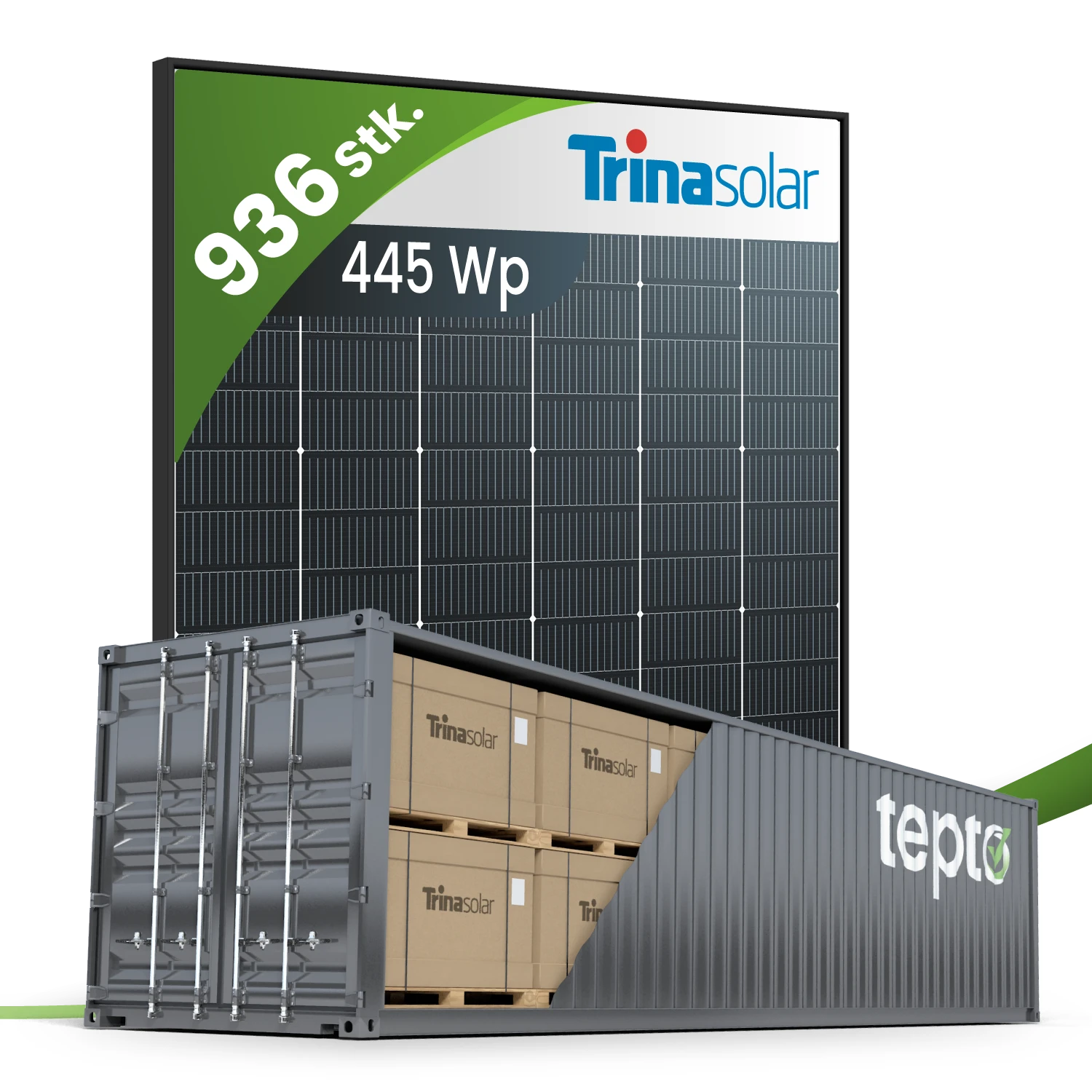 Trina Vertex S+ TSM-NEG9R.28/445Wp Monofazial Glas-Glas Black Frame (Container)