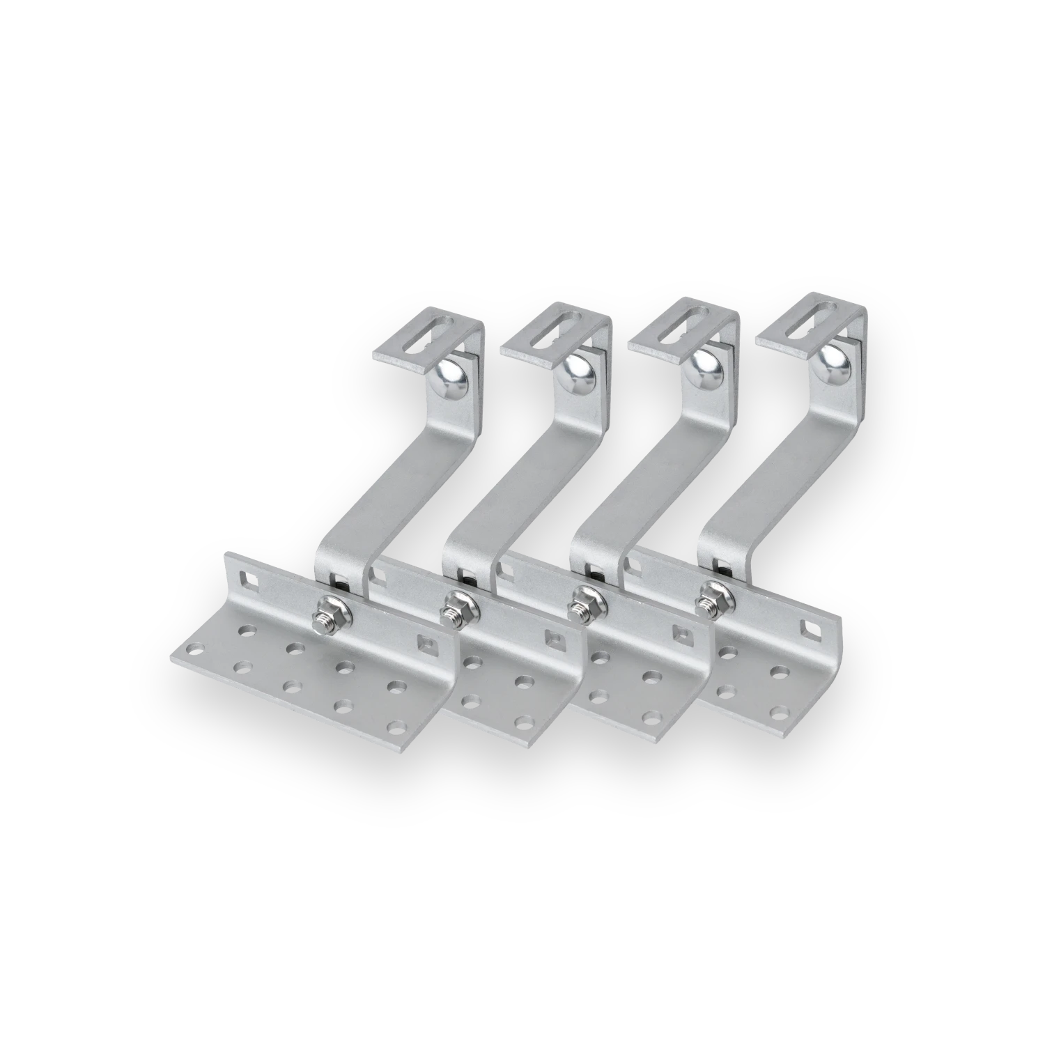 SCHWARZES Schrägdach Montageset für 1 Modul senkrechte Montage Photovoltaik Balkonkraftwerk - 30mm