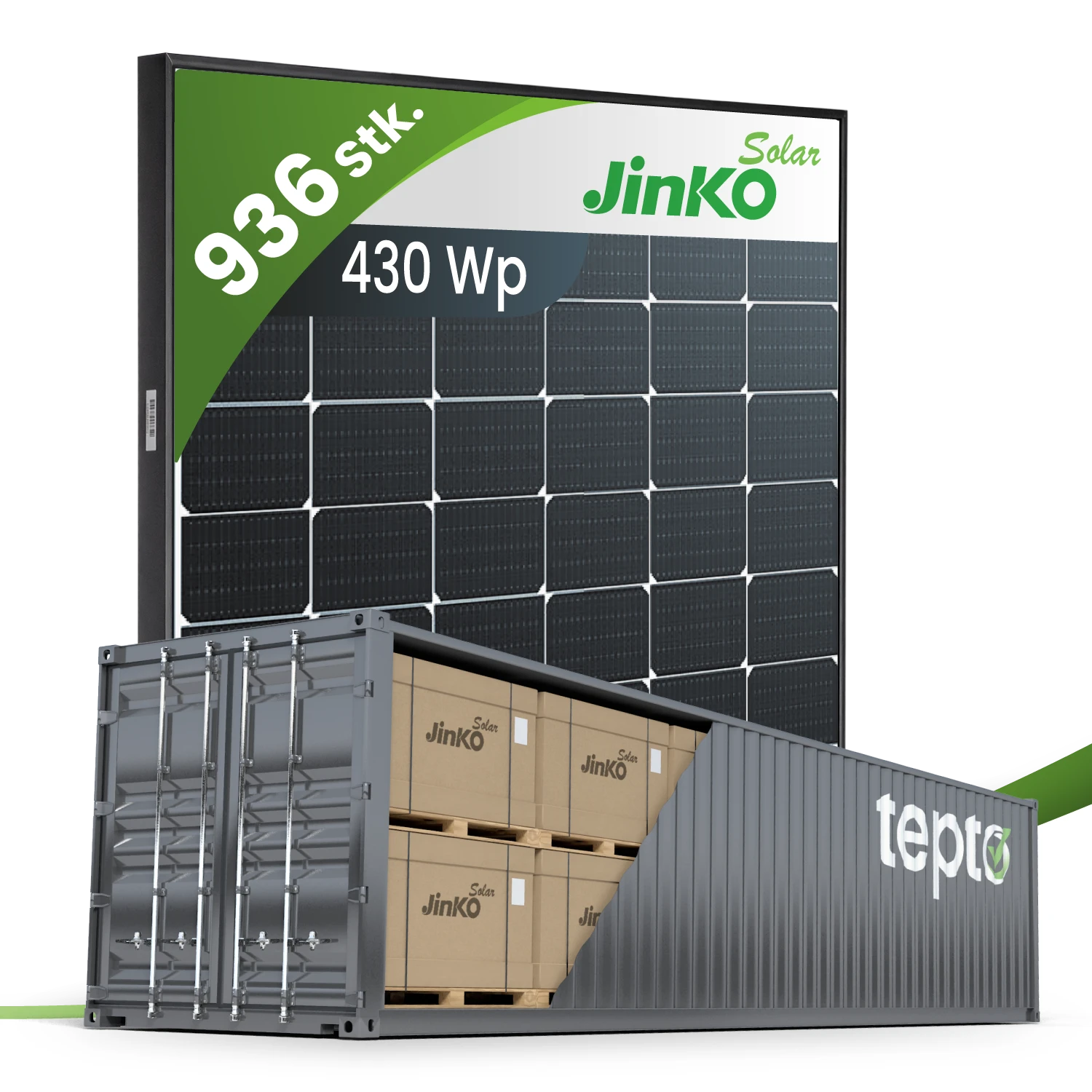 Jinko JKM430N-54HL4R-BDV/430Wp Bifazial Black Frame (Container)